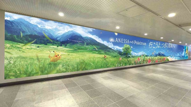 Anessa × Pokémon “Adventure Ad” launches at Shibuya Station